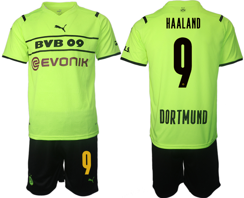 Men 2021-2022 Club Borussia Dortmund Cup green #9 Soccer Jersey->borussia dortmund jersey->Soccer Club Jersey